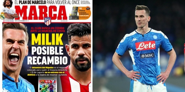 "Milik in pole per sostituire Diego Costa all'Atletico Madrid"