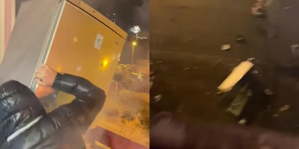 Capodanno, follia a Taranto: frigorifero lanciato dal balcone