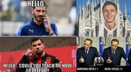 Milan-Juve si gioca anche sui social: quanta ironia