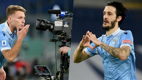 Lazio, le esultanze di Immobile e Luis Alberto per le mogli