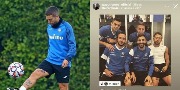 Papu Gomez tagga su Instagram 4 giocatori dell'Atalanta ma...