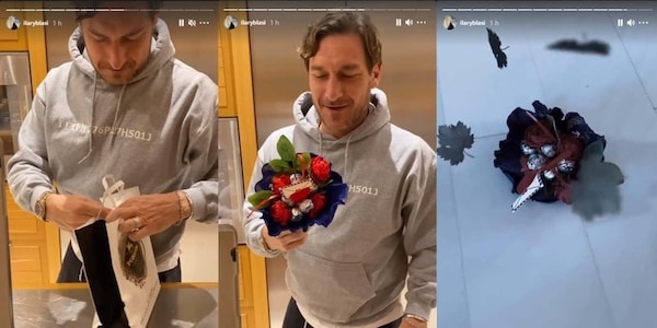 Totti reagisce così al regalo di Ilary per San Valentino!