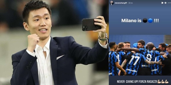 Inter, Zhang esulta sui social per il derby: il post e le risposte dei tifosi