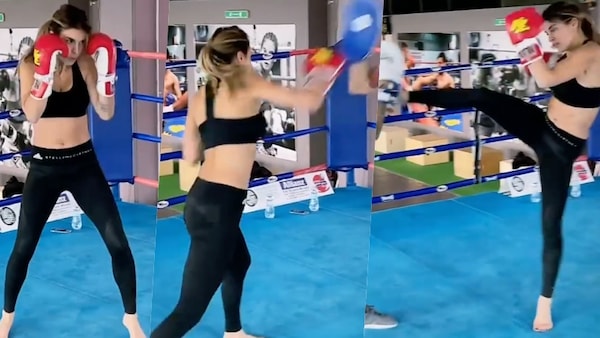 Elisabetta Canalis si allena sul ring: è in forma perfetta!