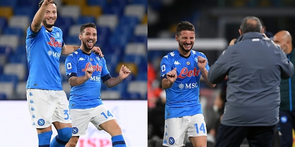 Mertens, l'esultanza con la lingua fa festeggiare il Napoli