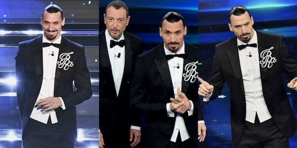 Ibrahimovic e la mega spilla con il nome: che esordio a Sanremo!