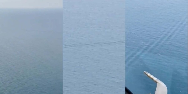 Il terremoto dall’elicottero e la striscia nel mare: il VIDEO virale