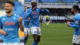Mertens suona, Insigne e Osimhen ballano: Napoli-Crotone 4-3