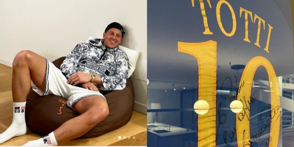 Totti e Messi: due numeri 10 nella camera di Gollini