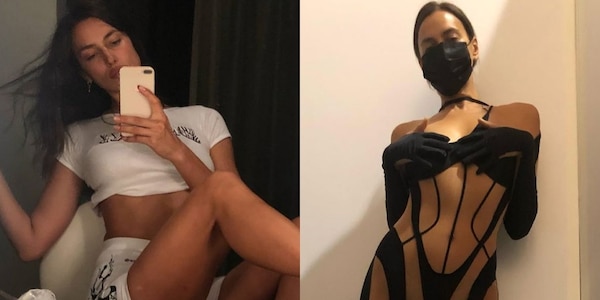 Irina Shayk backstage bollente: addosso solo mascherina e perizoma