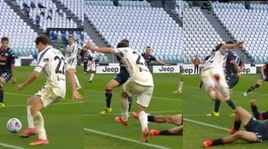 Juve-Napoli: la sequenza del contatto tra Lozano e Chiesa