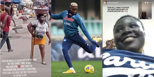 Osimhen cuore d'oro: ritrova una ragazza senza gamba e commuove tutti