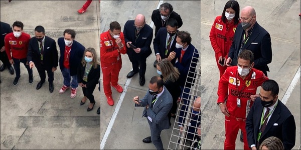 Ferrari: Leclerc e John Elkann con Di Maio e Bonaccini