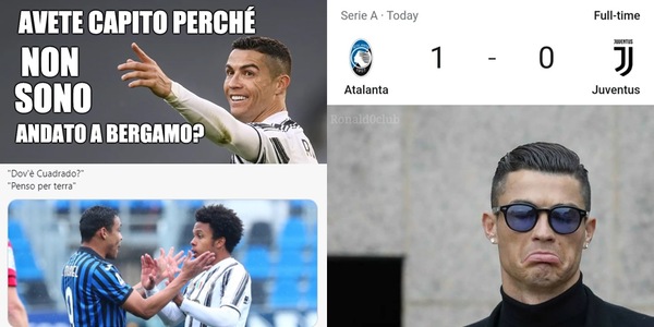 La Juve perde con l'Atalanta e il web si scatena: ironie e sfottò