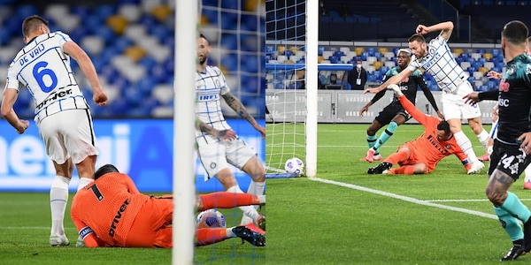 Napoli-Inter, la sequenza dell'errore di Handanovic e De Vrij