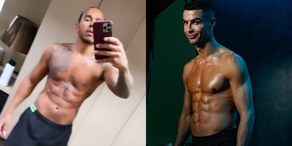Ronaldo-Hamilton, chi ha gli addominali più scolpiti? Siparietto social