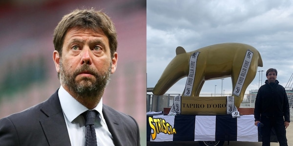 Tapiro d'oro gigante alla Juve di Agnelli dopo il flop Superlega