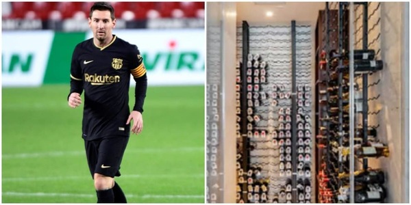 Messi e il frigo da 1000 bottiglie di vino