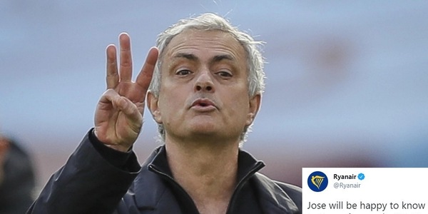 Mourinho, la frecciata di Ryanair diventa virale: tifosi infuriati!