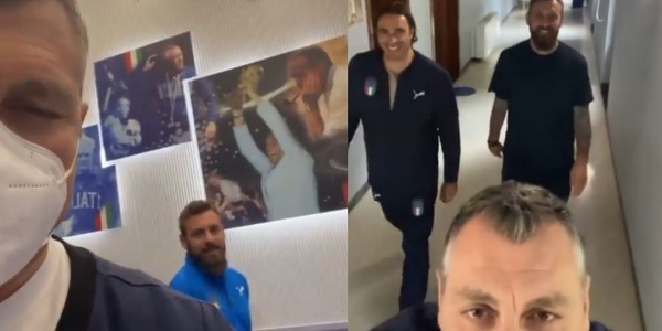 De Rossi e Vieri, dietro le quinte a Coverciano: scherzi e risate