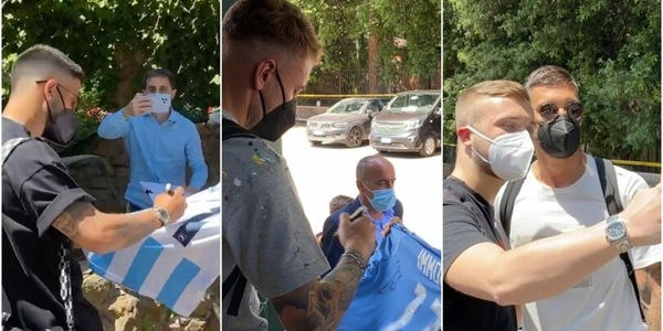 La Nazionale sbarca a Roma: autografi e selfie con i tifosi