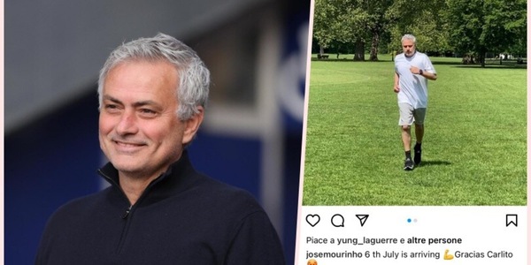 Mourinho si allena per la Roma: "Il 6 luglio sta arrivando"