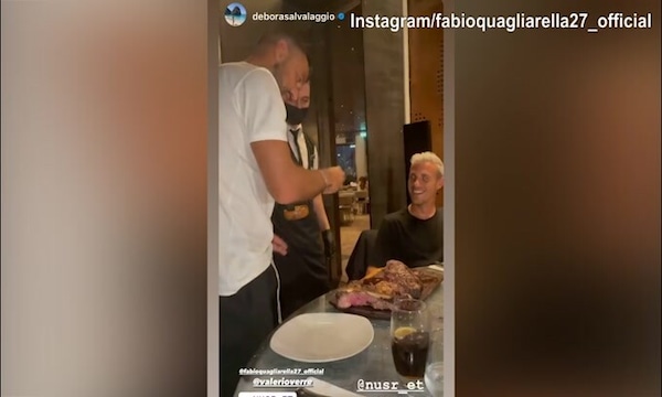 Quagliarella show: imita Salt Bae
