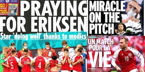 Il dramma di Eriksen visto dalla stampa estera: "Un match per la vita"