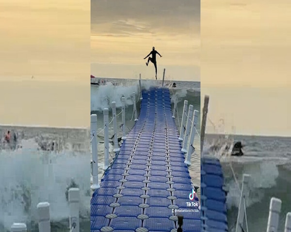 Provateci voi ad attraversare il ponte fluttuante sull’Oceano Pacifico