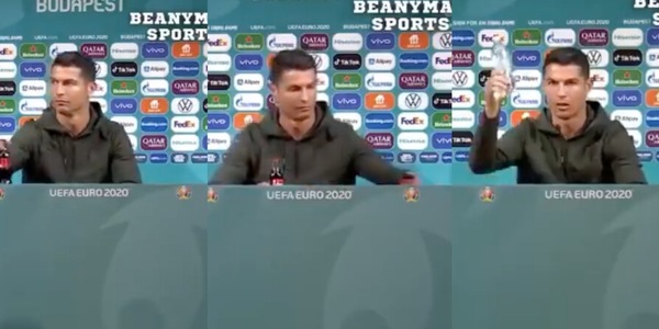Cristiano Ronaldo, il gesto che ha sorpreso tutti in conferenza stampa
