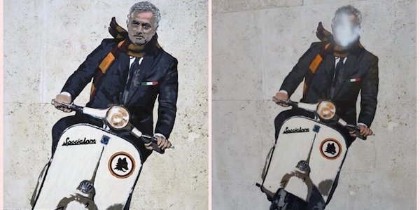 Roma, imbrattato di nuovo il murale su Mourinho a Testaccio
