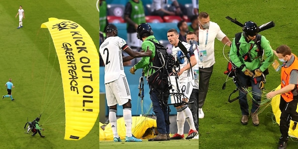 Francia-Germania: paracadutista atterra sul campo. E Rudiger...