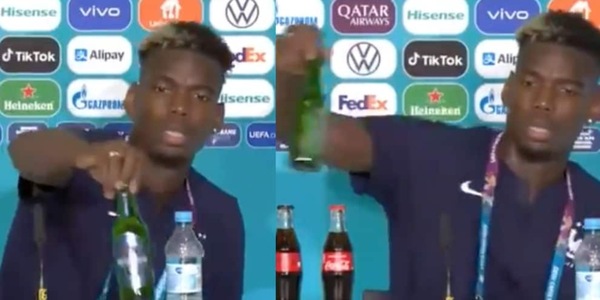 Pogba e il gesto alla Ronaldo: fa sparire la birra
