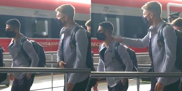 Immobile e Insigne si prendono a schiaffi, che risate in stazione!