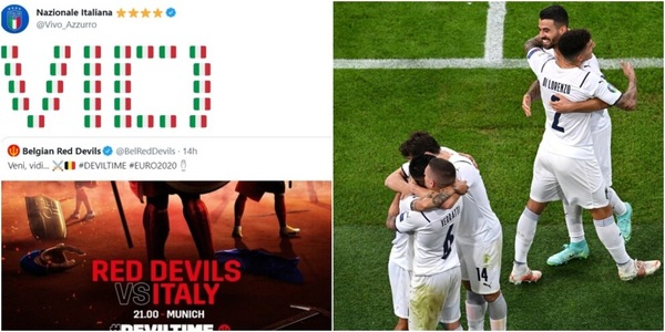 Italia, la pungente risposta social al Belgio dopo la vittoria