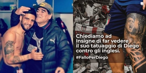 Insigne, il tatuaggio di Maradona e l'Inghilterra: la curiosa richiesta per la finale