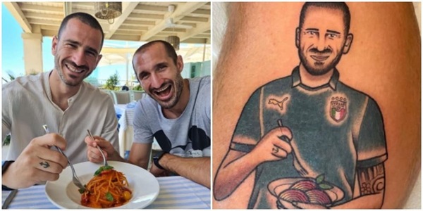Europei, trionfo Italia: la pasta di Bonucci diventa un tatuaggio