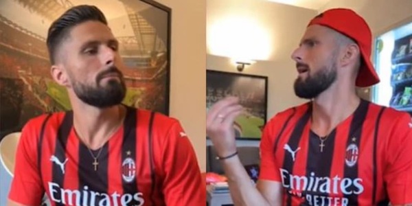 Giroud, show in italiano e dialetto milanese: il video diventa virale