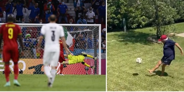 Nino D'Angelo imita il suo tiro a giro e Insigne applaude VIDEO