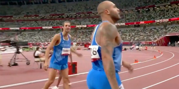100 metri, la frase di Tamberi a Jacobs in pista: "Ma che c... hai fatto!"