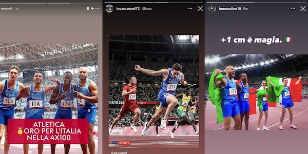 L'Italia vince la staffetta 4x100: da Spinazzola a Bonucci, che festa sui social!