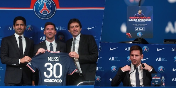 Psg, Messi in conferenza: dalla maglia al microfono personalizzato