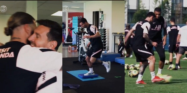 Messi, il primo allenamento con la maglia del Psg è uno show