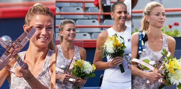 Camila Giorgi e il trionfo a Montreal: le immagini della premiazione