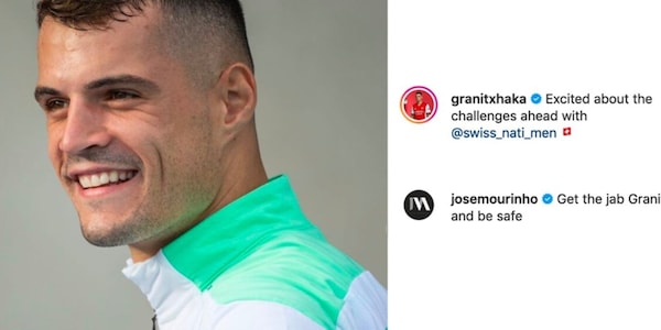 Xhaka positivo al covid: il messaggio di Mourinho sui social