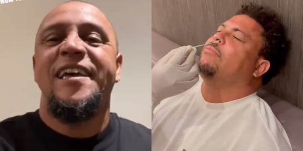 Ronaldo e la sua strana reazione dopo il tampone. E Roberto Carlos se la ride...