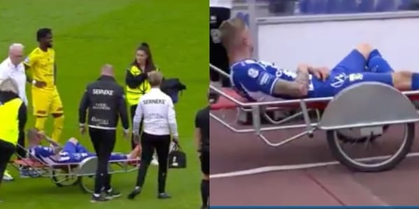Goteborg, Eriksson esce dal campo... sul carrello