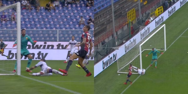Genoa-Fiorentina, Castrovilli finisce contro il palo, che paura! La fotosequenza