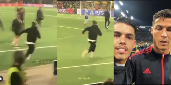 Ronaldo, il ragazzo entra in campo per abbracciarlo. La folle corsa...