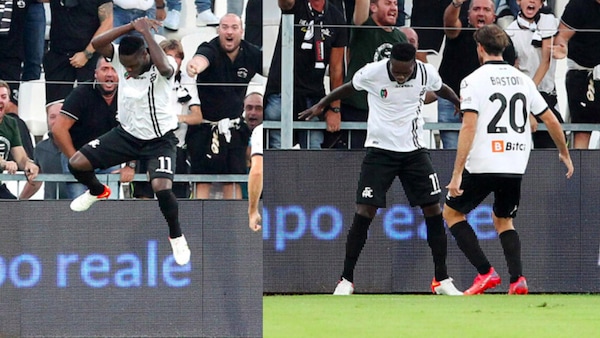 Spezia, Gyasi segna alla Juve ed esulta come Ronaldo
